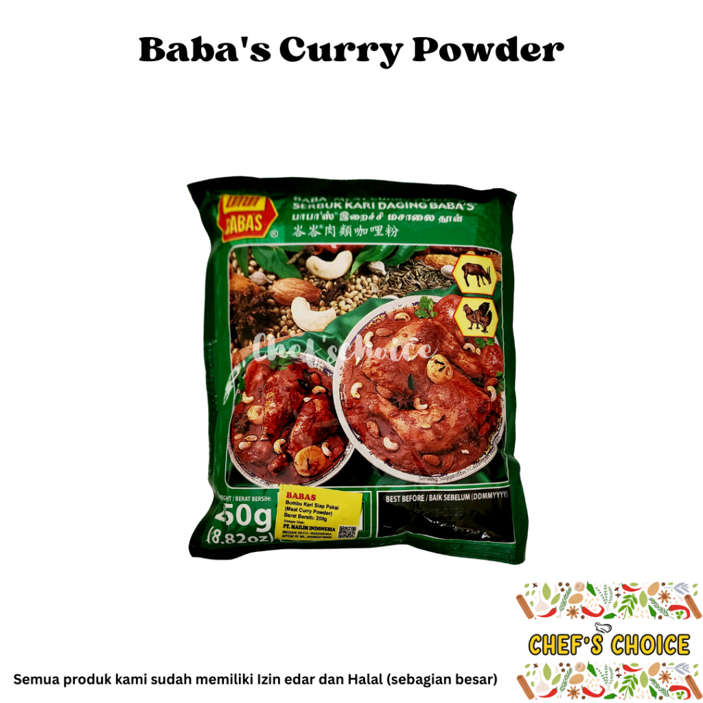 Baba's Curry Powder / Babas Meat Curry Powder / Bubuk Kari Babas