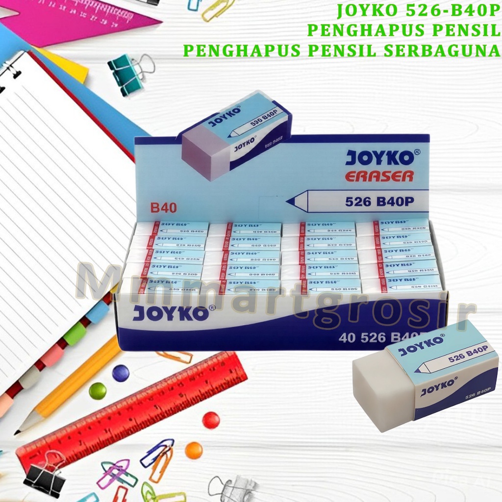 

Joyko / Penghapus Pensil / Penghapus Pensil White Serbaguna / Eraser 526-B40P