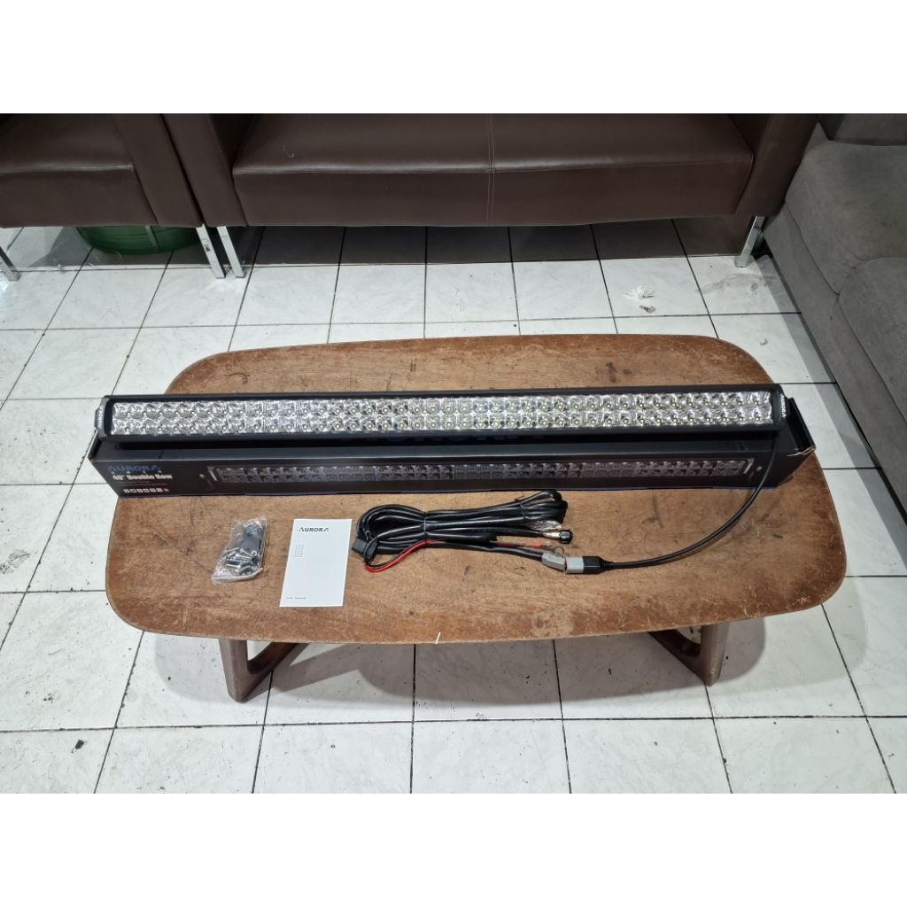 Led AURORA D6D1 Putih 40" Double Row 400 Watt Panjang 107 cm Light Bar Work Light Lampu Tembak Sorot