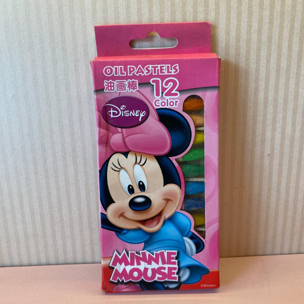

[MUNDAE] Krayon Minnie Mouse 1 Set Isi 12 Warna / Oil Pastels Karakter Lucu