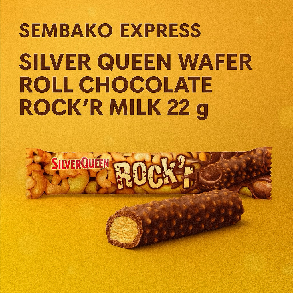 

SilverQueen Rock’r Wafer Roll Cokelat Susu 22 g