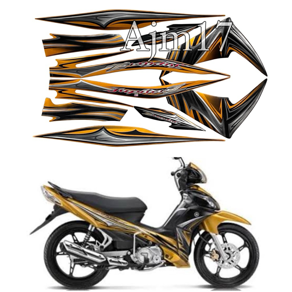 STIKER STRIPING JUPITER Z ROBOT 2011 WARNA GOLD KUNING