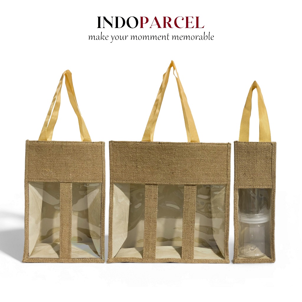 INDOPARCEL - Tas Hampers Mika Goni Botol 3 Varian Ukuran Tas Parcel Goni Goodie Bag Bungkus Kemasan