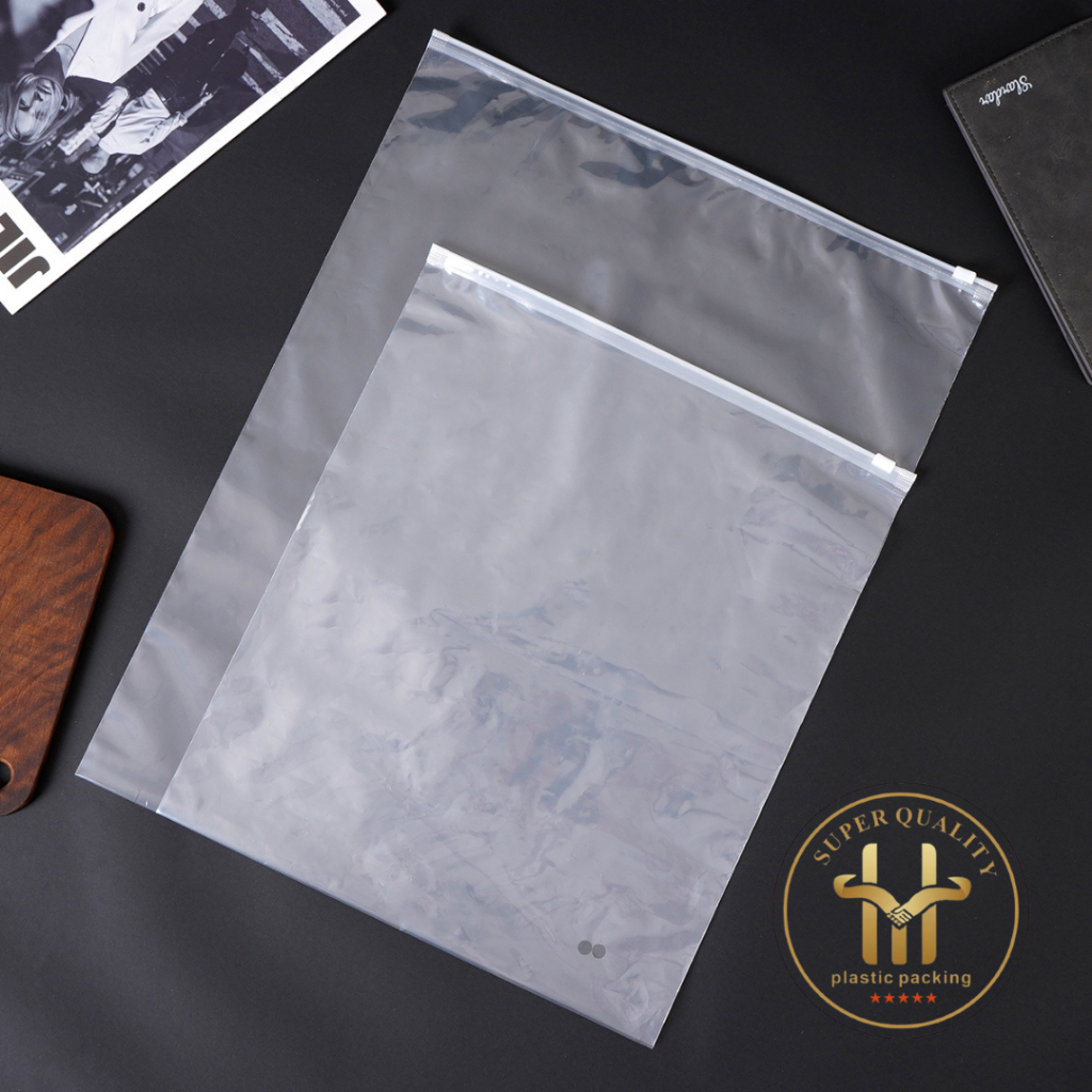 HY Zipper Organizer bag plastik baju transparan / travel pouch / plastic PE / zipper lock storage