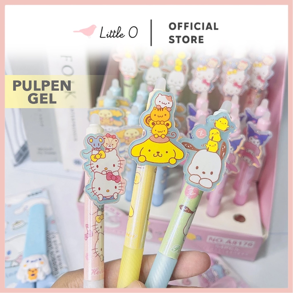 

LITTLE O Premium SANRIO Gel Ink Pen Pulpen Gel Karakter Pulpen Gel Alat Tulis Sekolah