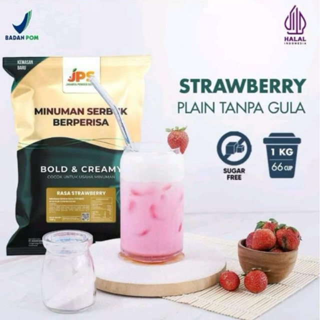 

Powder Drink JPS Bubuk Minuman Rasa Strawberry Plain 1 Kg