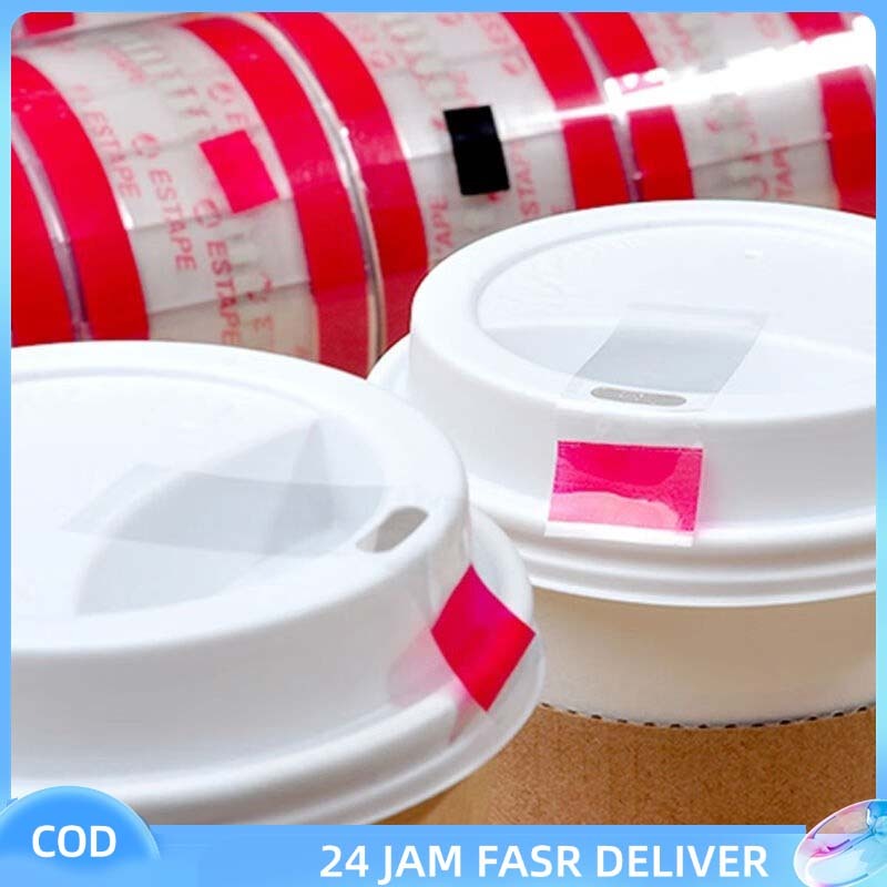 

1 Roll Stiker Label Segel Sealing Sticker Anti Bocor untuk Minuman Takeaway Kopi Mudah Sobek Tape Perekat Kemasan Kedap Cairan