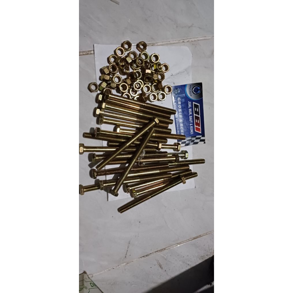 baut mur 8x100 /baut 12 panjang 10cm isi 15pcs