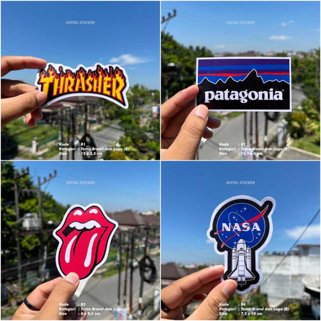 

DIYOS STICKER WATERPROOF TEMA BRAND DAN LOGO | STIKER AKSESORIS LAPTOP, HP, TUMBLR, HELM