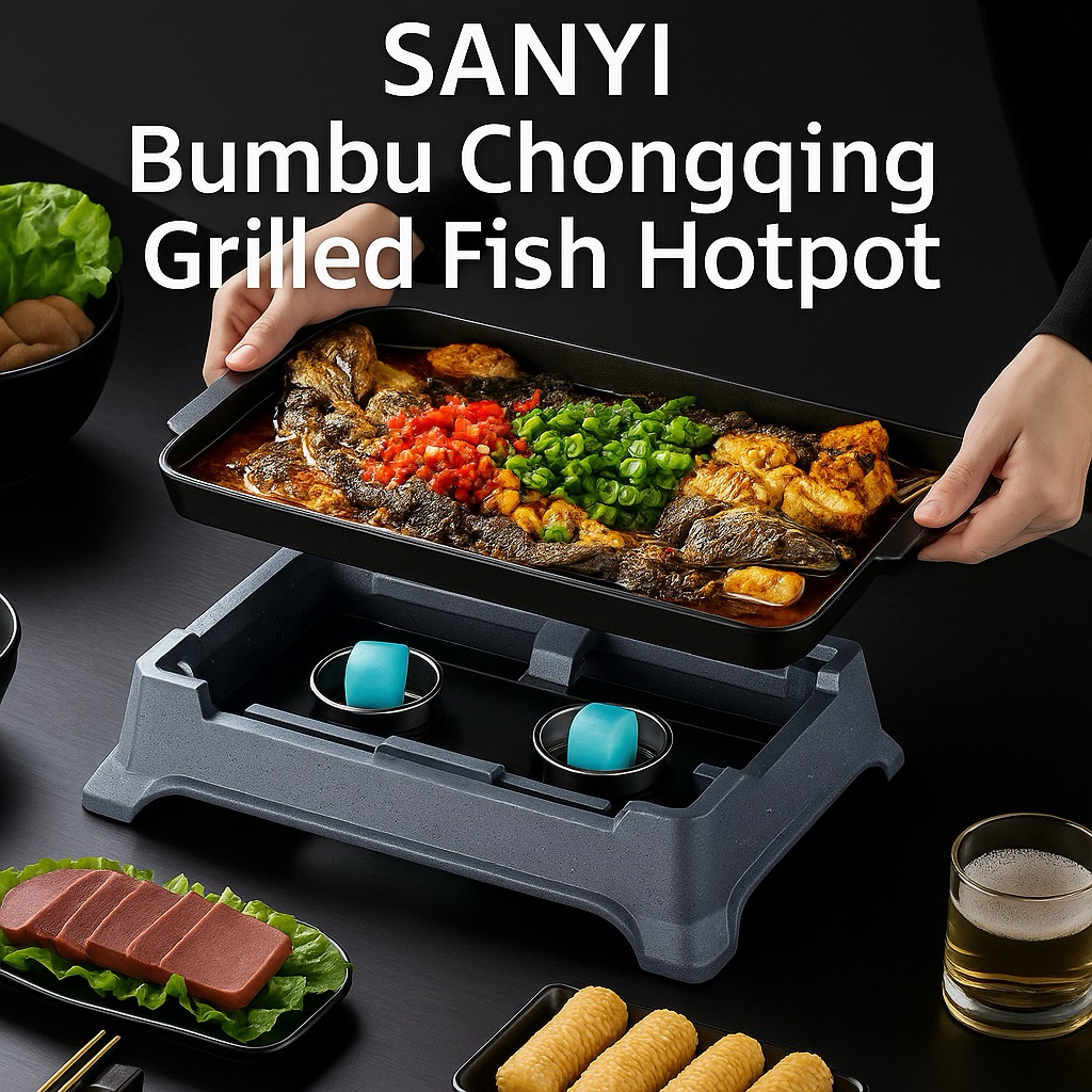 

SANYI Bumbu Grilled Fish Hotpot Mala Pedas Chongqing 125g – Garlic / Green Pepper / Halal | Bumbu Ikan Bakar China Szechuan Pedas Hotpot