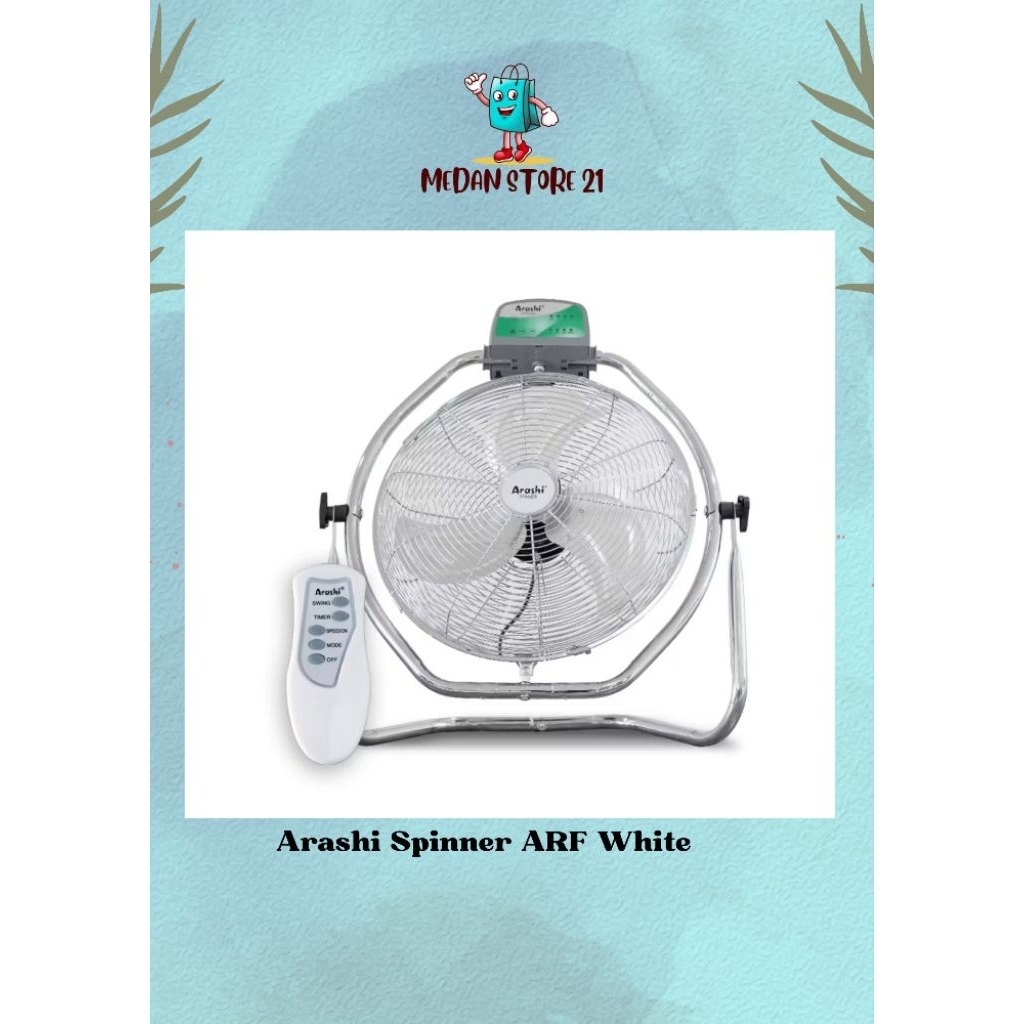 Arashi Spinner ARF 16,18,20 RC Kipas Angin Industri Lantai & Dinding 16,18,20 Inch 2in1 + Remote
