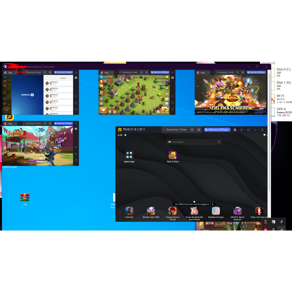 RDP emulator android (dedicated)+ Bot Custom automotion dan