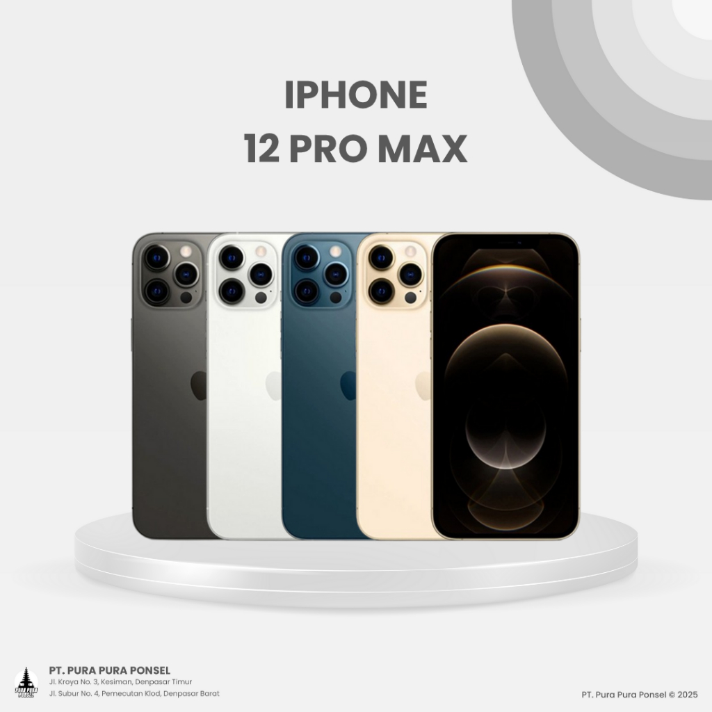 NEW SECOND TERDAFTAR APPLE IPHONE 12 PRO MAX 128GB 256GB 512GB GARANSI 1 TAHUN RESMI INDONESIA