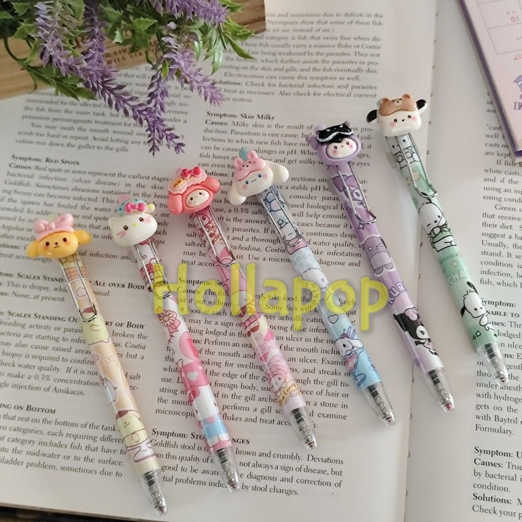 

HOP Bolpen pen cetek Kuromi My Melody Cinnamoroll Hello Kitty Pochacco Pompompurin Headband