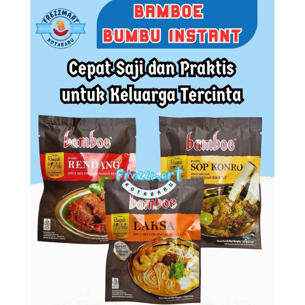 

BAMBOE LENGKAP BUMBU MASAK INSTANT NUSANTARA ASIA SPESIAL HALAL Frezzmart Kotabaru