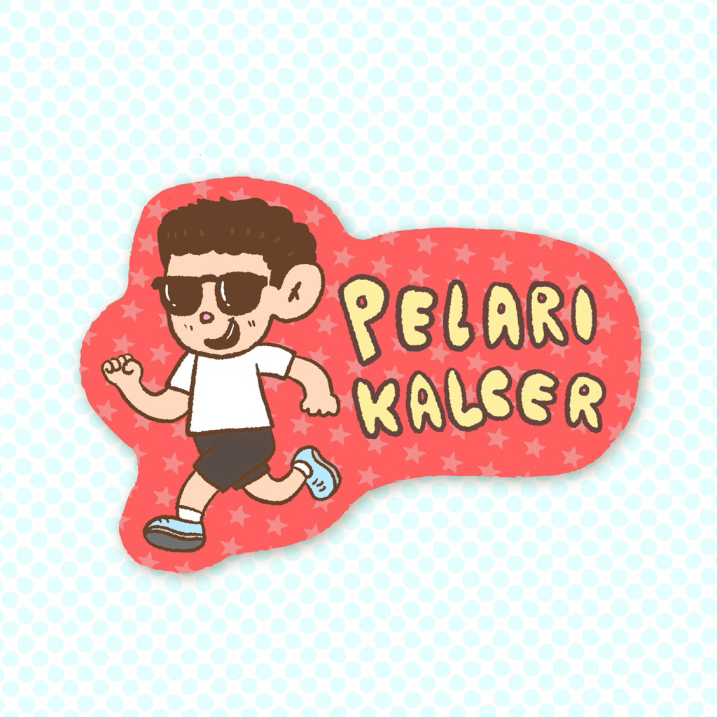 

(co Min 2 pcs cek desc) Groll.ce - Pelari Kalcer die cut sticker/stiker