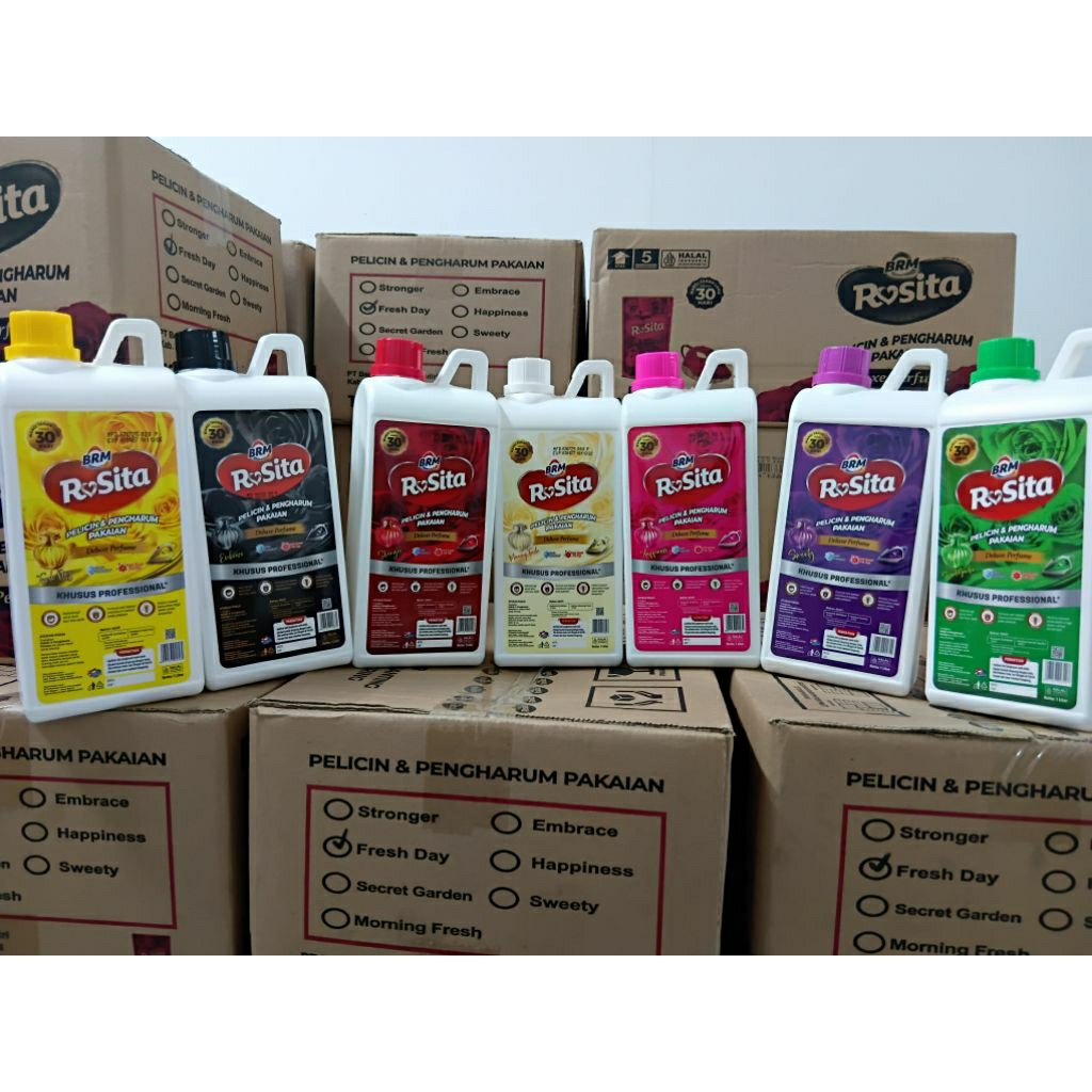 Pewangi pelicin kemasan jrigen 1liter kemasan baru  BY BRM