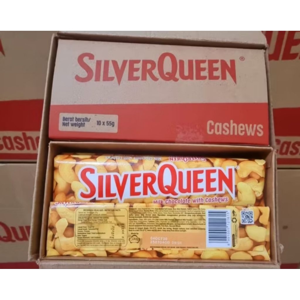 

silverqueen cashews 10x55gr