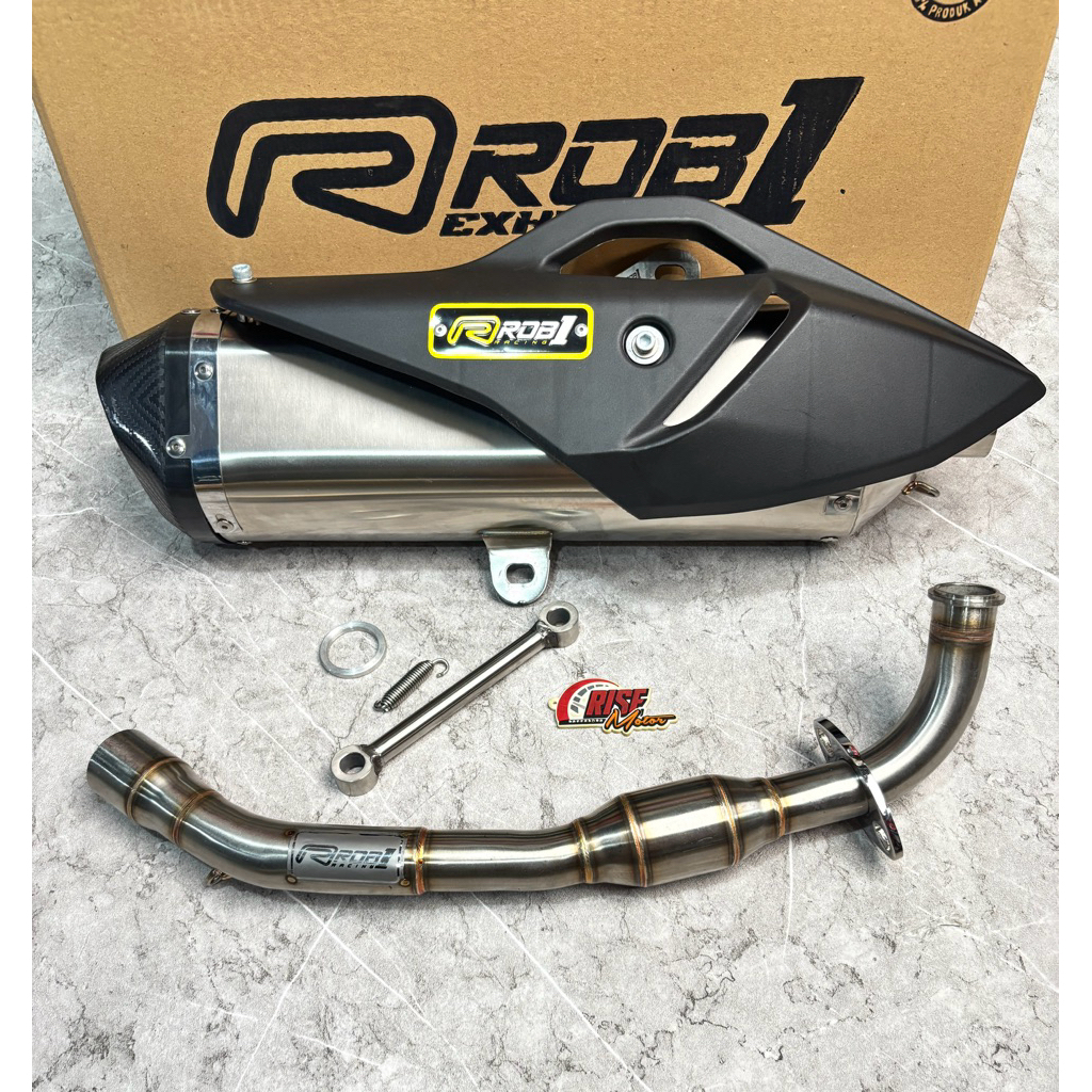 KNALPOT ROB1 NMAX NEW AEROX NEW SILINCER OVAL COVER