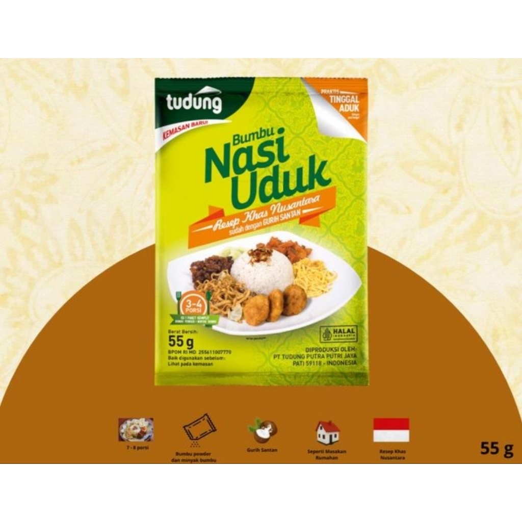 

Tudung Bumbu Nasi Uduk Instan 55 gram