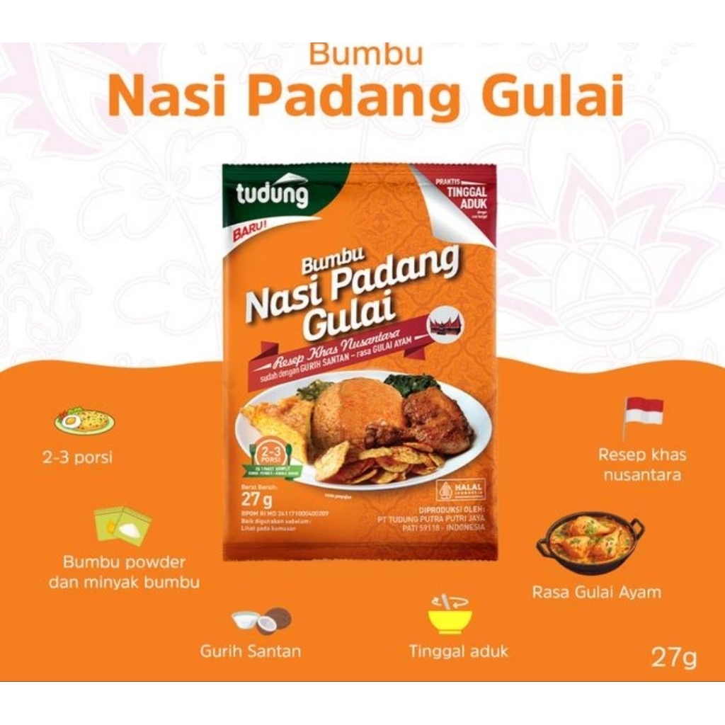 

Tudung Bumbu Nasi Padang Gulai 27 gram