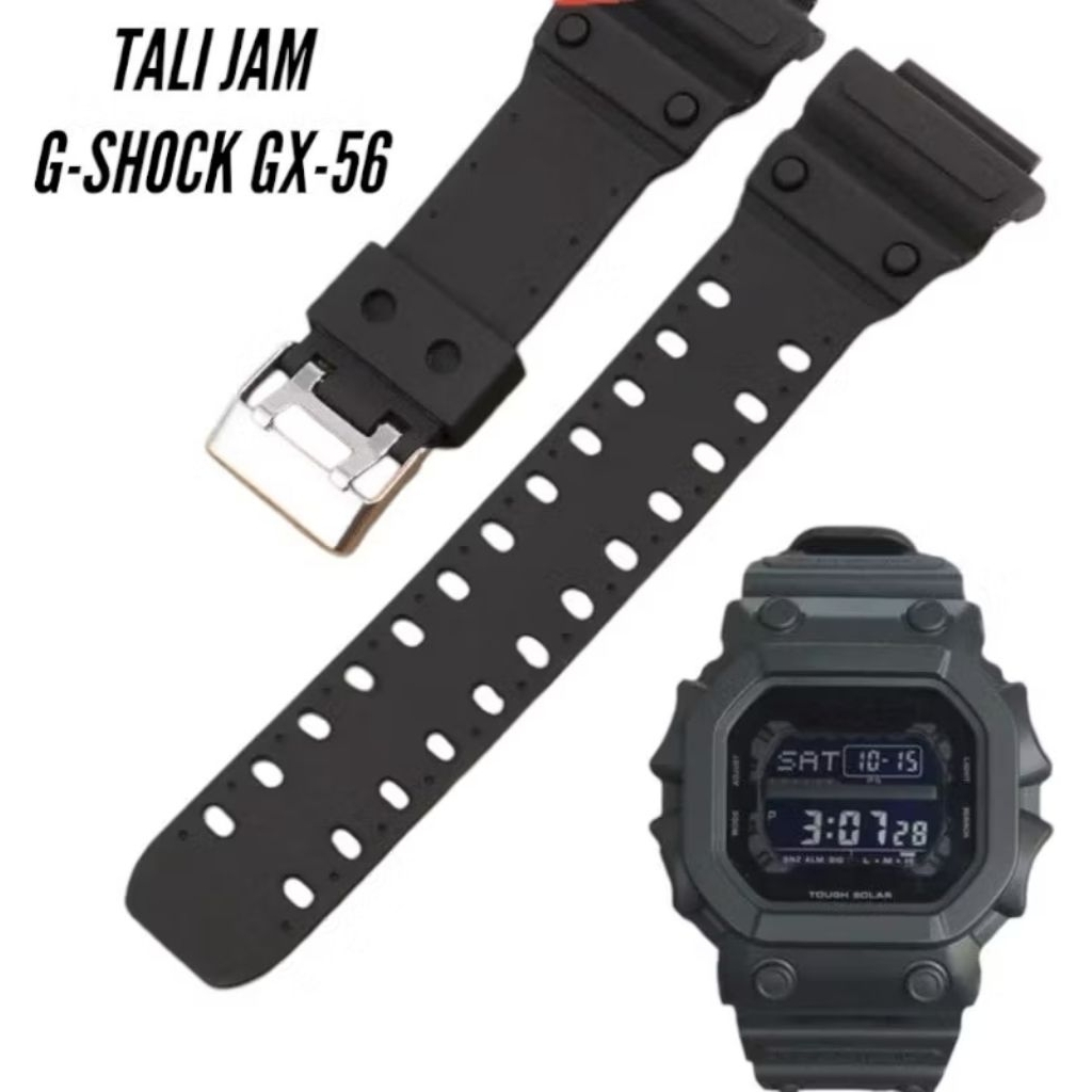 Full Hitam Strap Tali Jam Gshock Casio Gx56 Tali Jam Tangan Gx56 Kingkong Jam Tangan Gx56