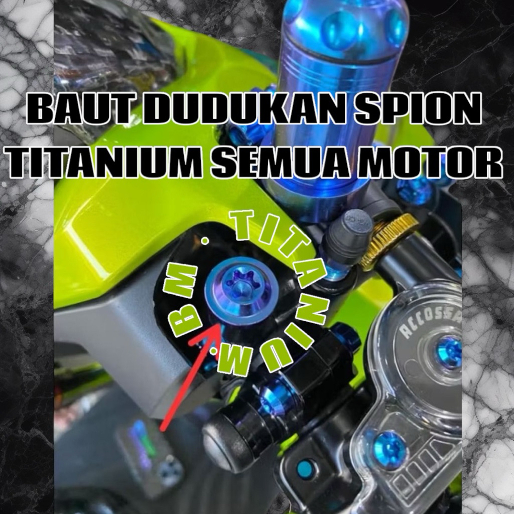 (TITANIUM)BAUT DUDUKAN SPION TITANIUM ORIGINAL