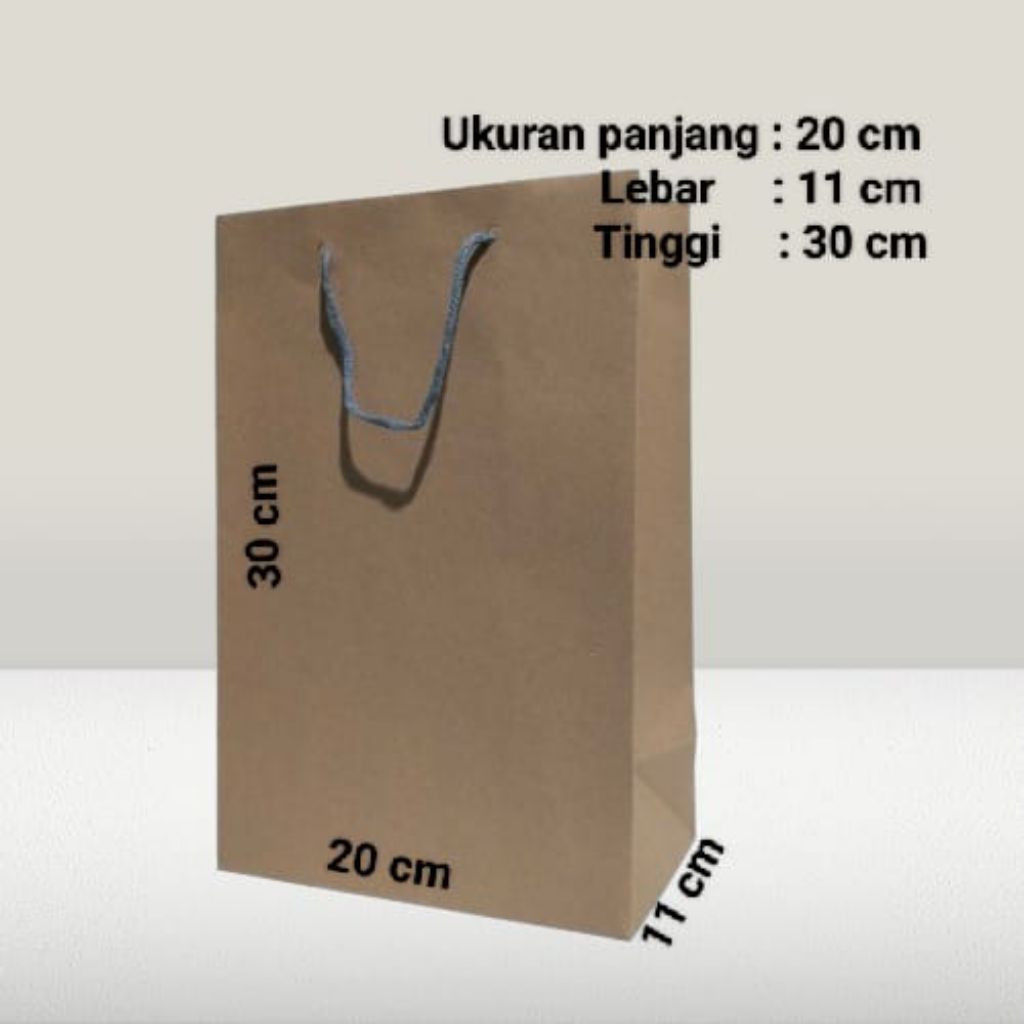 paper bag murah paper bag polos paper bag R6 T 20x11x30