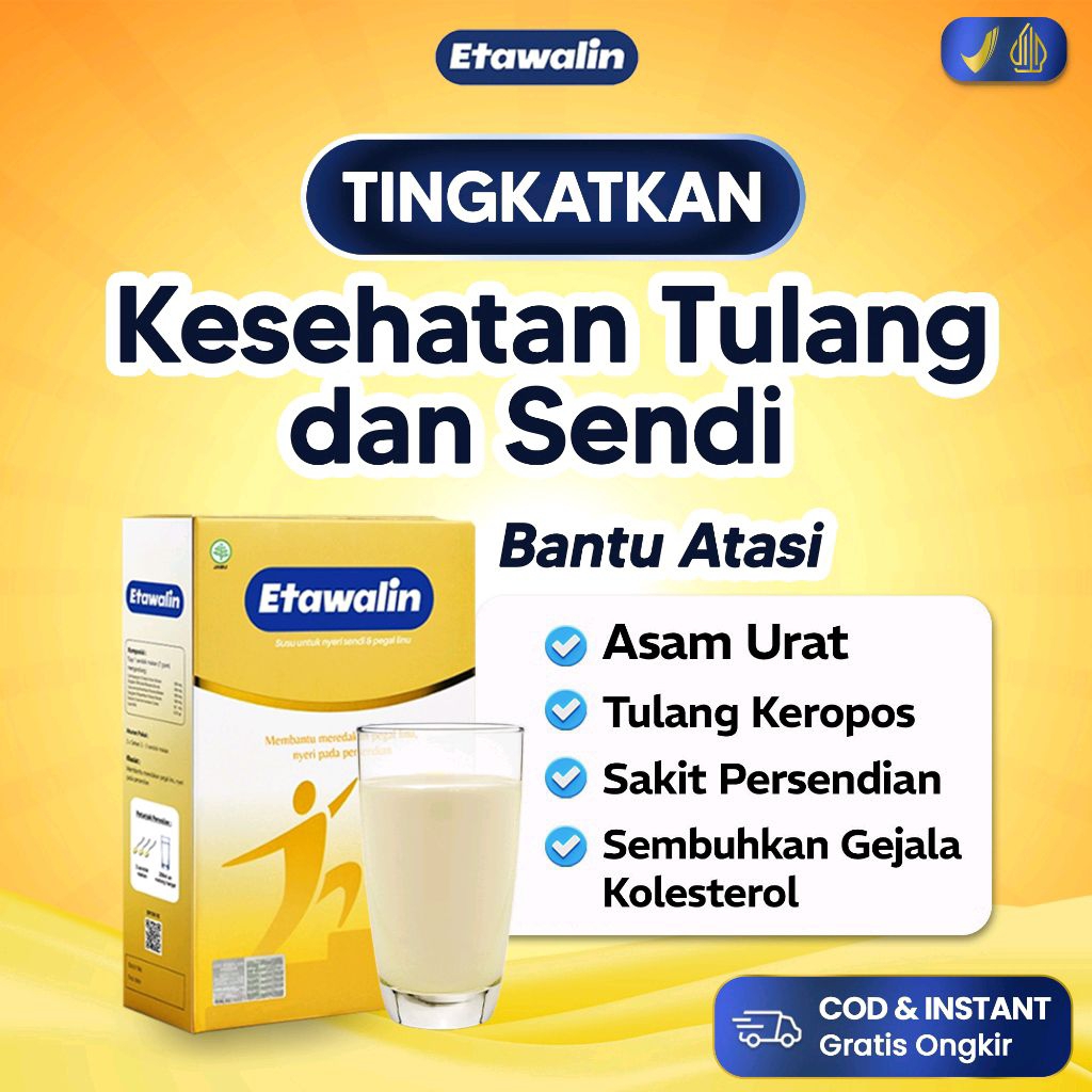 

TERLARIS Etawalin - Susu Kalsium Tulang & Sendi | Atasi Nyeri Pegal Linu Asam Urat Kolestrol