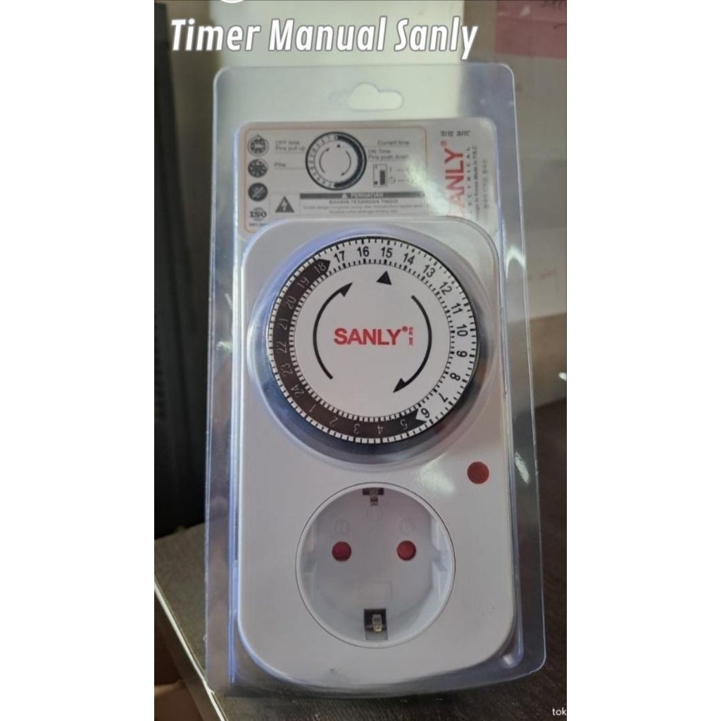 Stop Kontak Timer Listrik ANALOG Timer Manual Sanly