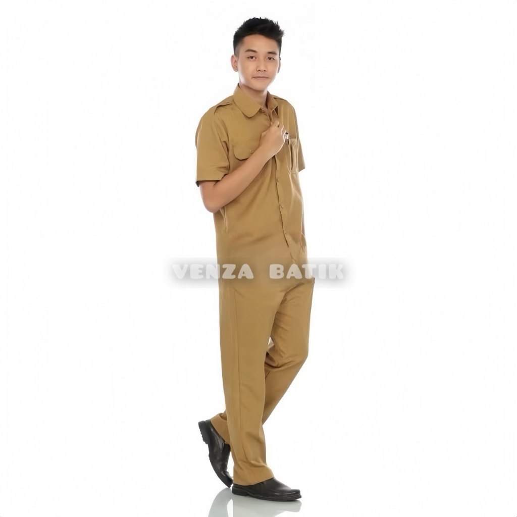 YUK CHECKOUT  Setelan Seragam Pns Pemda Khaki Tua Khaki Muda Baju Dinas Pns Pria Baju Pemda
