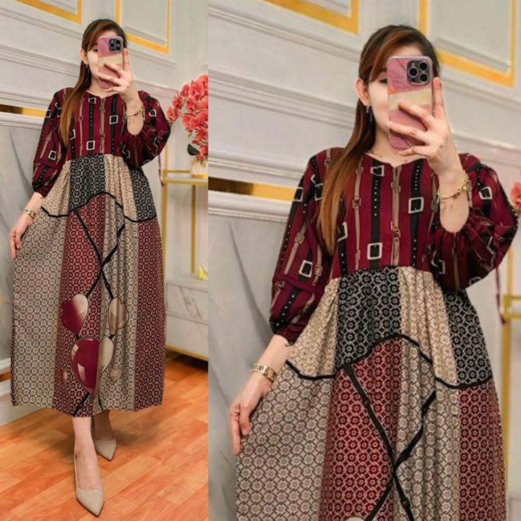 Dress Mahalini Rayon Premium I Midi Dress Rayon Premium