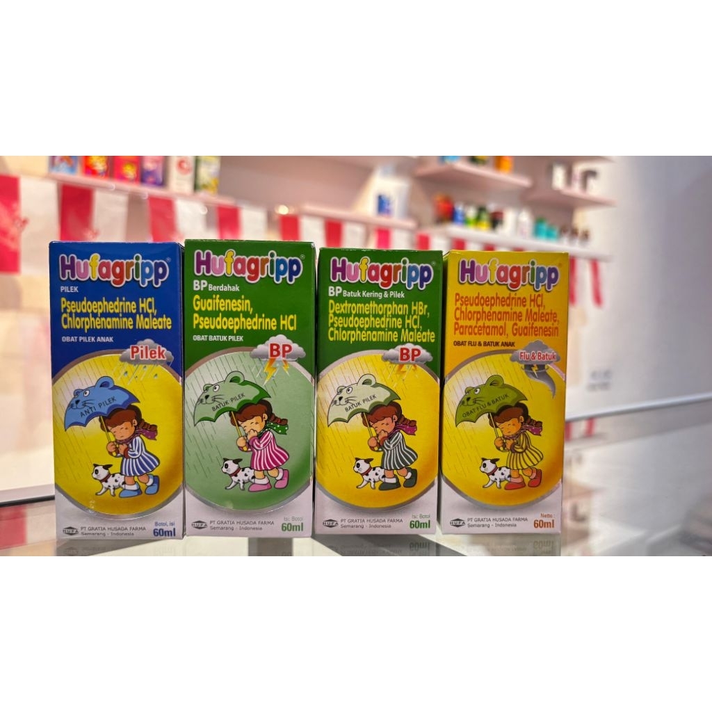 Hufagripp Sirup 60ml Obat Batuk Pilek Flu Demam Batuk Berdahak Batuk Kering Bapil Anak Usia Diatas 2