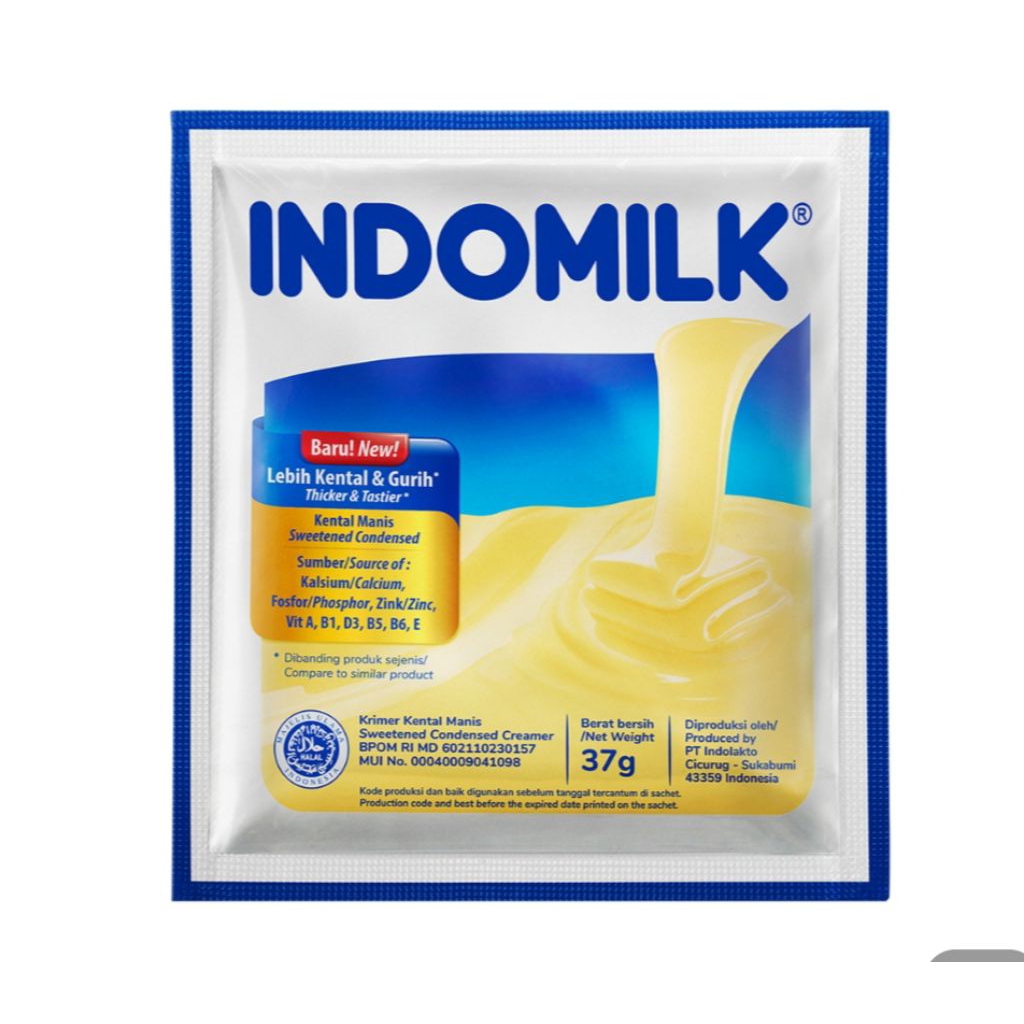 

indomilk krimer susu kental manis sachet putih 6x34gr