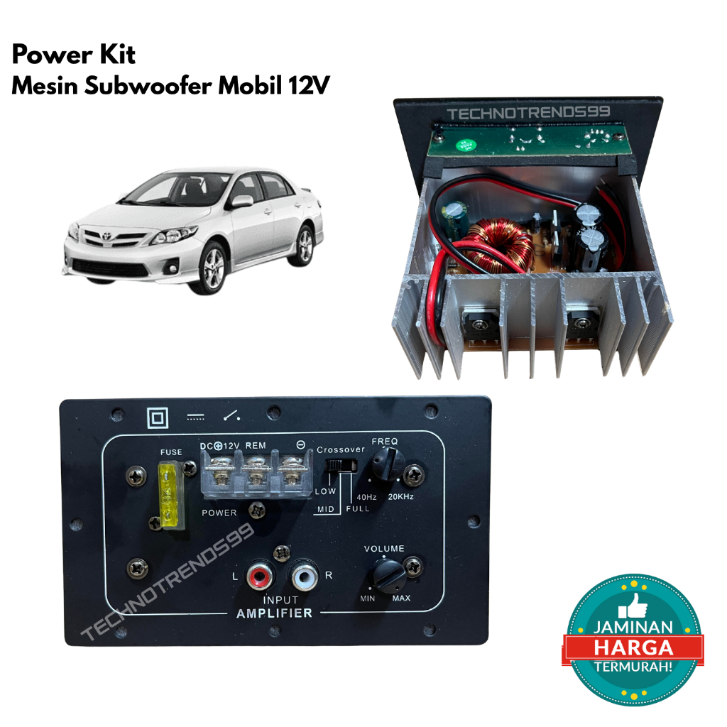 Mesin Subwoofer Mobil  Power Kit Sub Mobil 12V