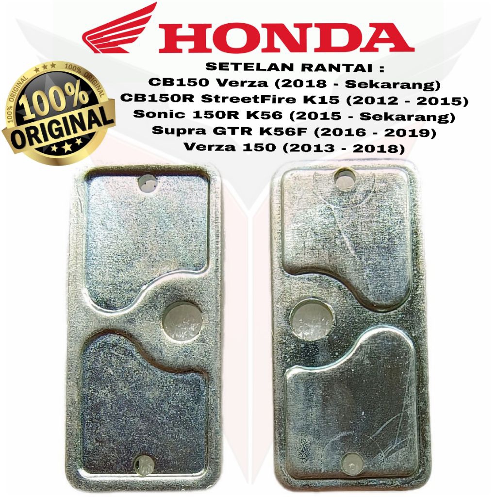 Plat Tutup Setelan Tahanan Anting Rantai Rante Arm Cap Swingarm End Honda SONIC SUPRA GTR CBVERZA CB