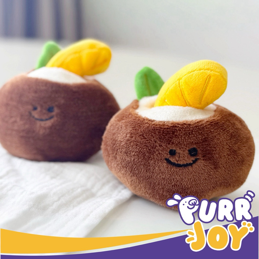 PURRJOY Korea Dog Toy Coconut Hidden Snack / Mainan Anjing Sembunyi Makanan Snack