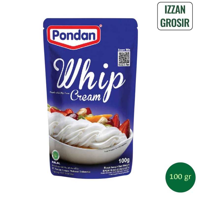 

Pondan Whip Cream 100 gr - krim kocok cake tart cupcake dessert minuman