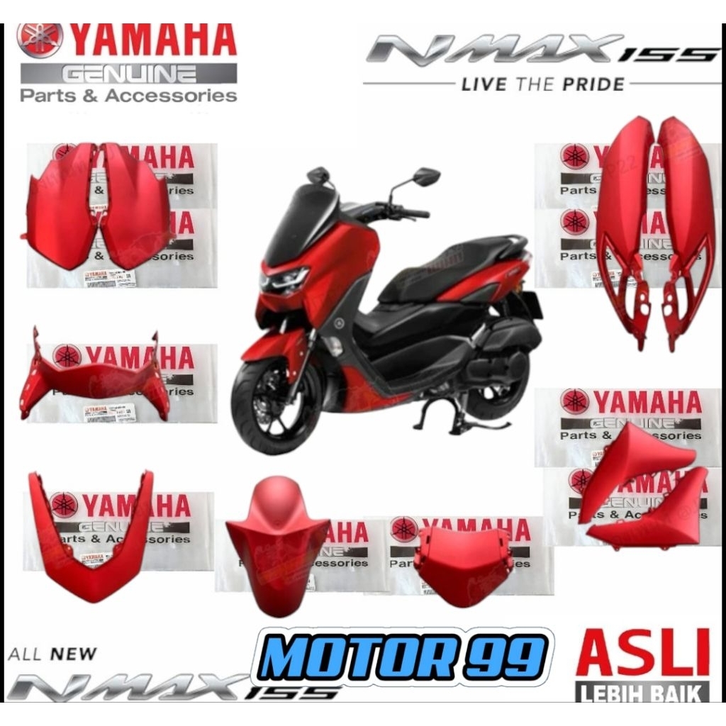 COVER BODY HALUS NMAX NEW MERAH DOF 2020 ORI YGP