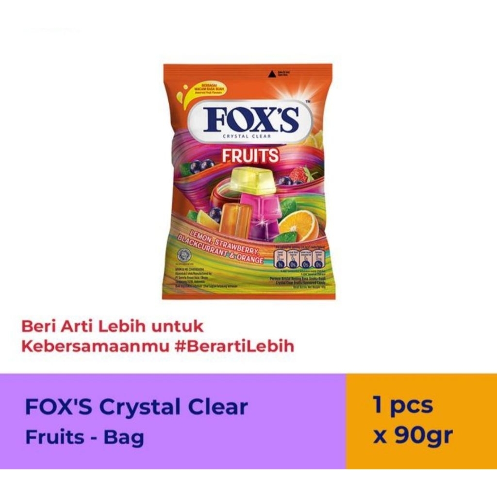 

FOX’S Fruity Bag 90 gram / permen foxs