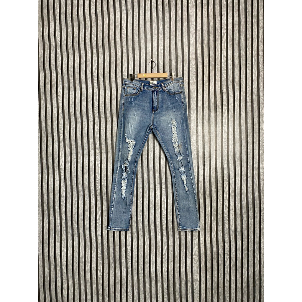 Celana Panjang Jeans Pria BAPE RIPPED (LIMITED EDITION)