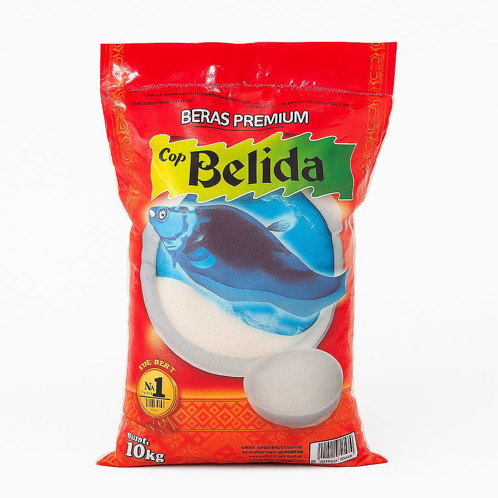 

Beras Cap Belida Premium Pera Putih Bersih Kemasan 5kg & 10kg