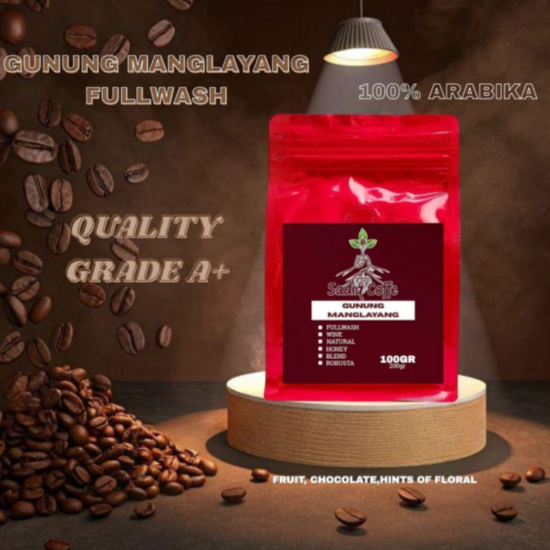 

BIJI KOPI 100% ARABIKA FULL WASH 100GR by sadiq coffe