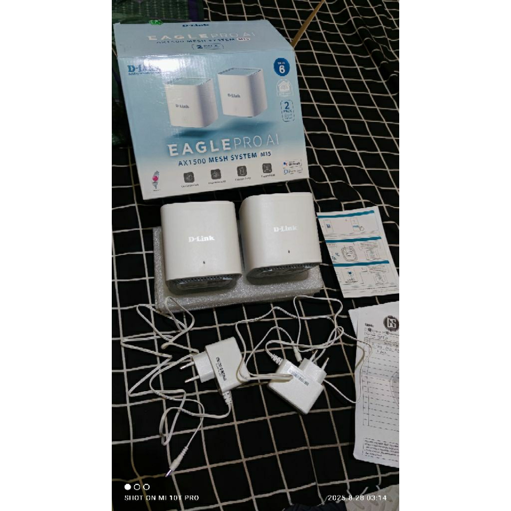 D-LINK M15 AX1500 Eagle Pro Al Mesh Router - 2 Pack Bekas Normal Like New Beli Agustus 2025