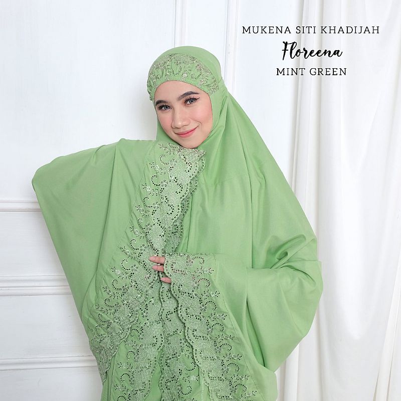 Mukena Telekung Dewasa Katun Full Bordir Premium Jumbo Cantik Mukenah Khadijah Mewah Adem