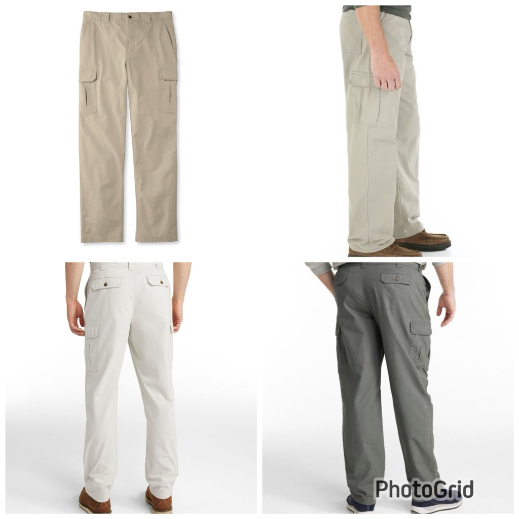 BIGSIZE LONGPANTS CREAM PRIA JUMBO CARGO BRANDED NEW