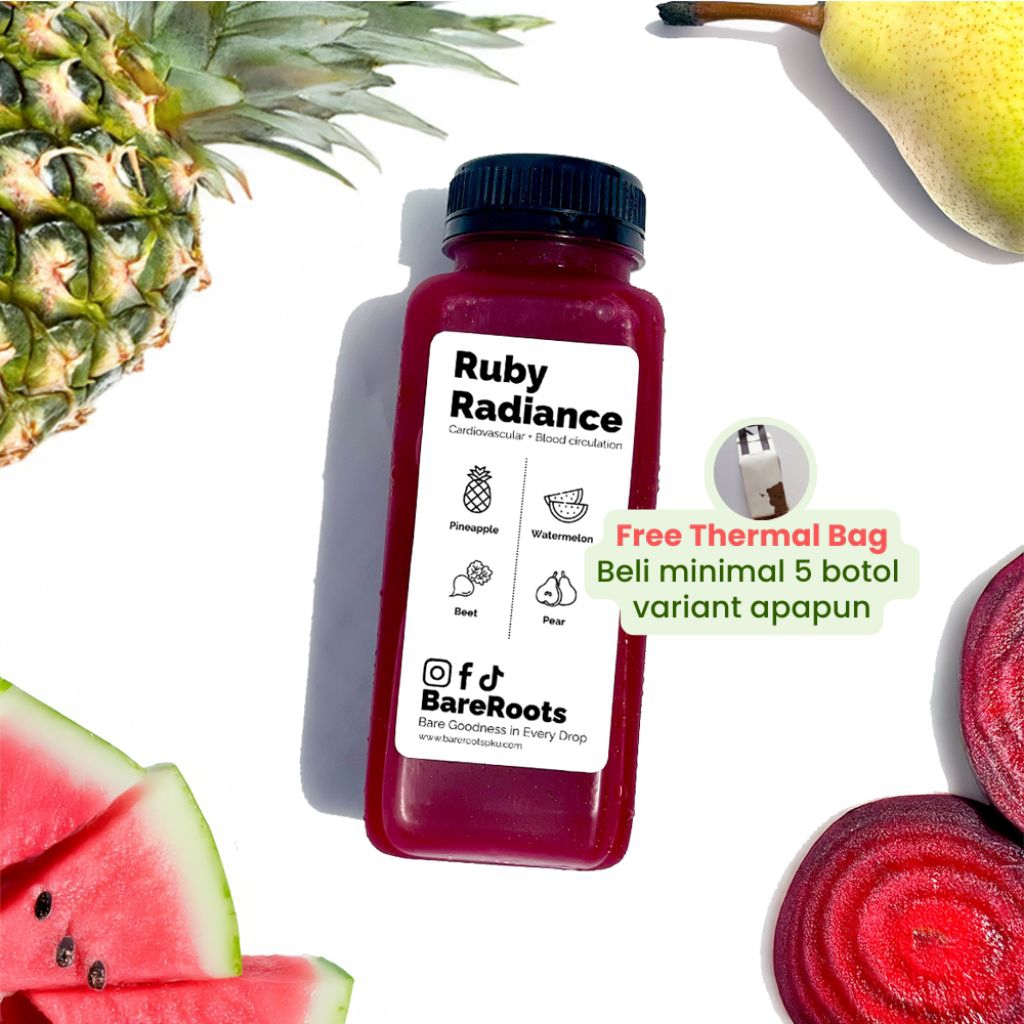 

Ruby Radiance 250ml - Cold Press juice Bareroots