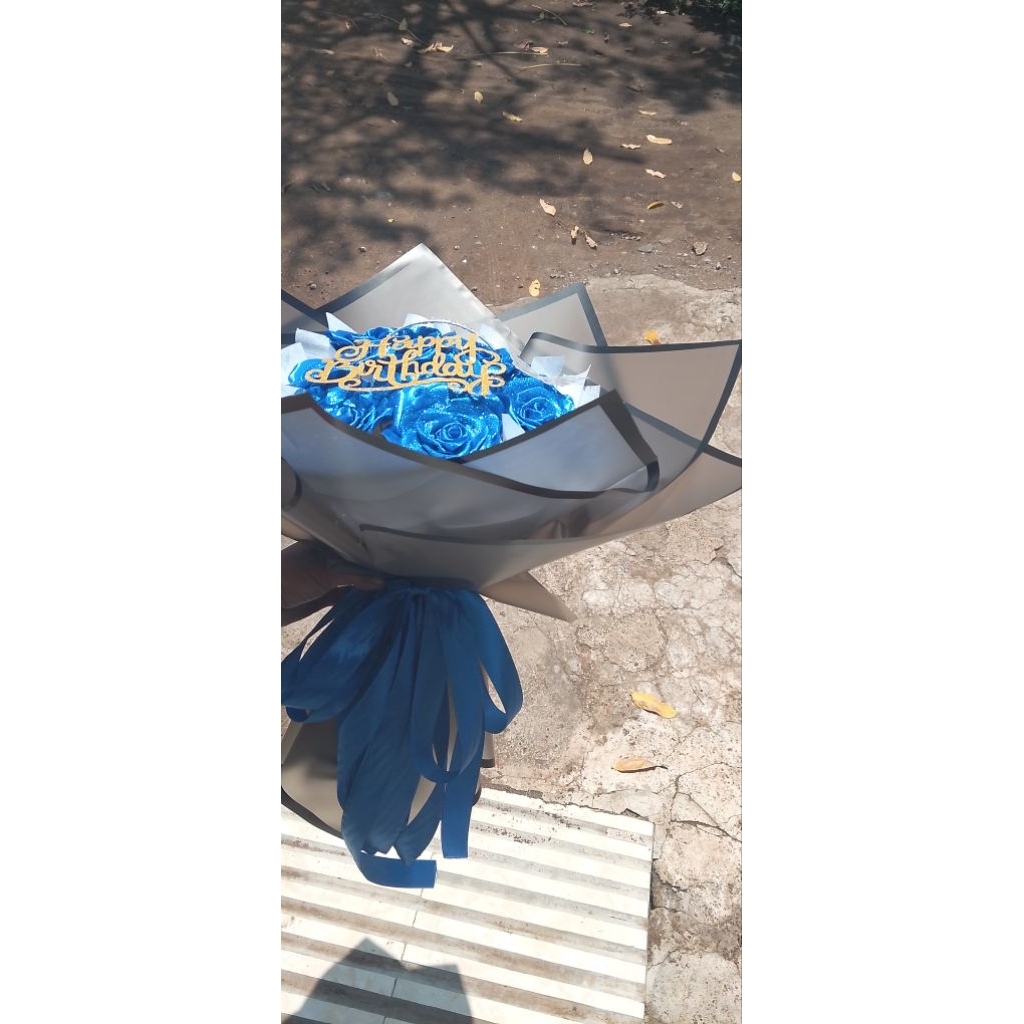 

buket bunga satin buket pita satin