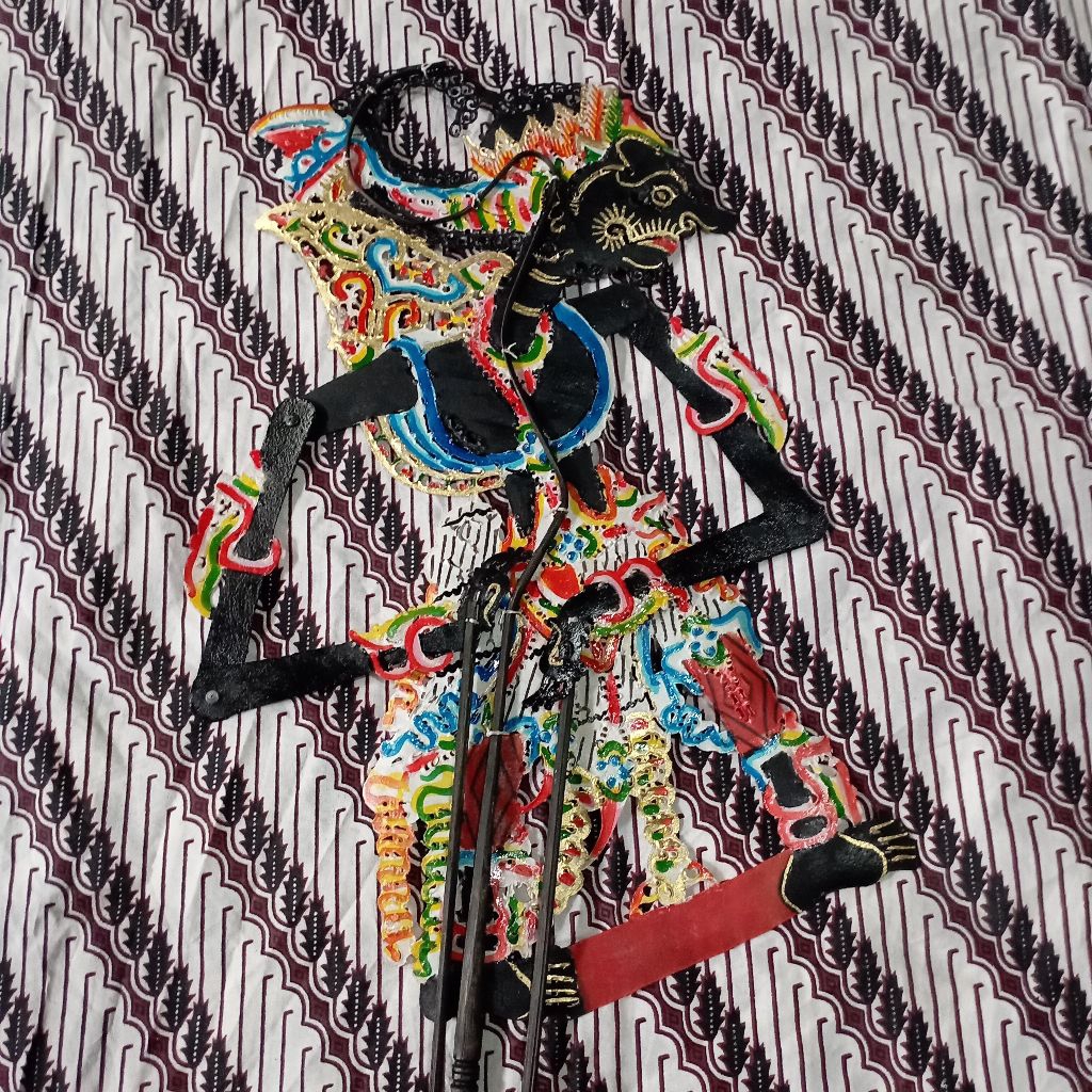 WAYANG KULIT ASLI GATOTKACA HITAM STANDAR DALANG
