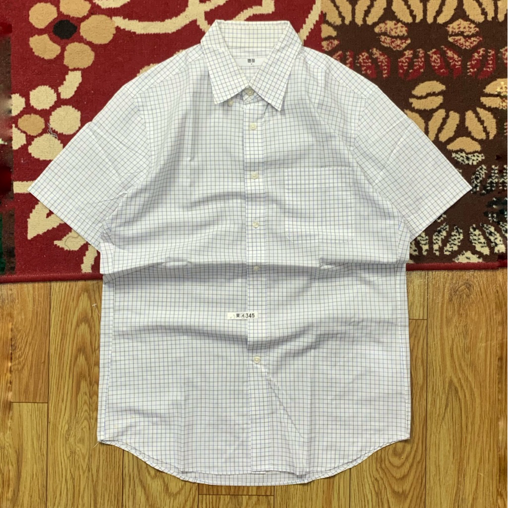 UNIQLO STRIPE SHIRT SIZE M | SHIRT UNIQLO STRIPE | SHIRT UNIQLO U | KEMEJA UNIQLO U | KEMEJA PENDEK 